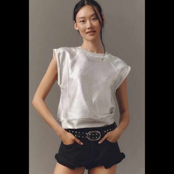 Anthropologie Tops - NWOT Anthropologie Pilcro Shiny Knit Muscle Top